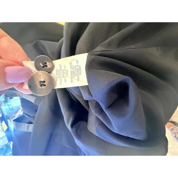 Helmut Lang Silk Mix Blazer with Lamb Leather Trim EUC - Picture 11 of 12